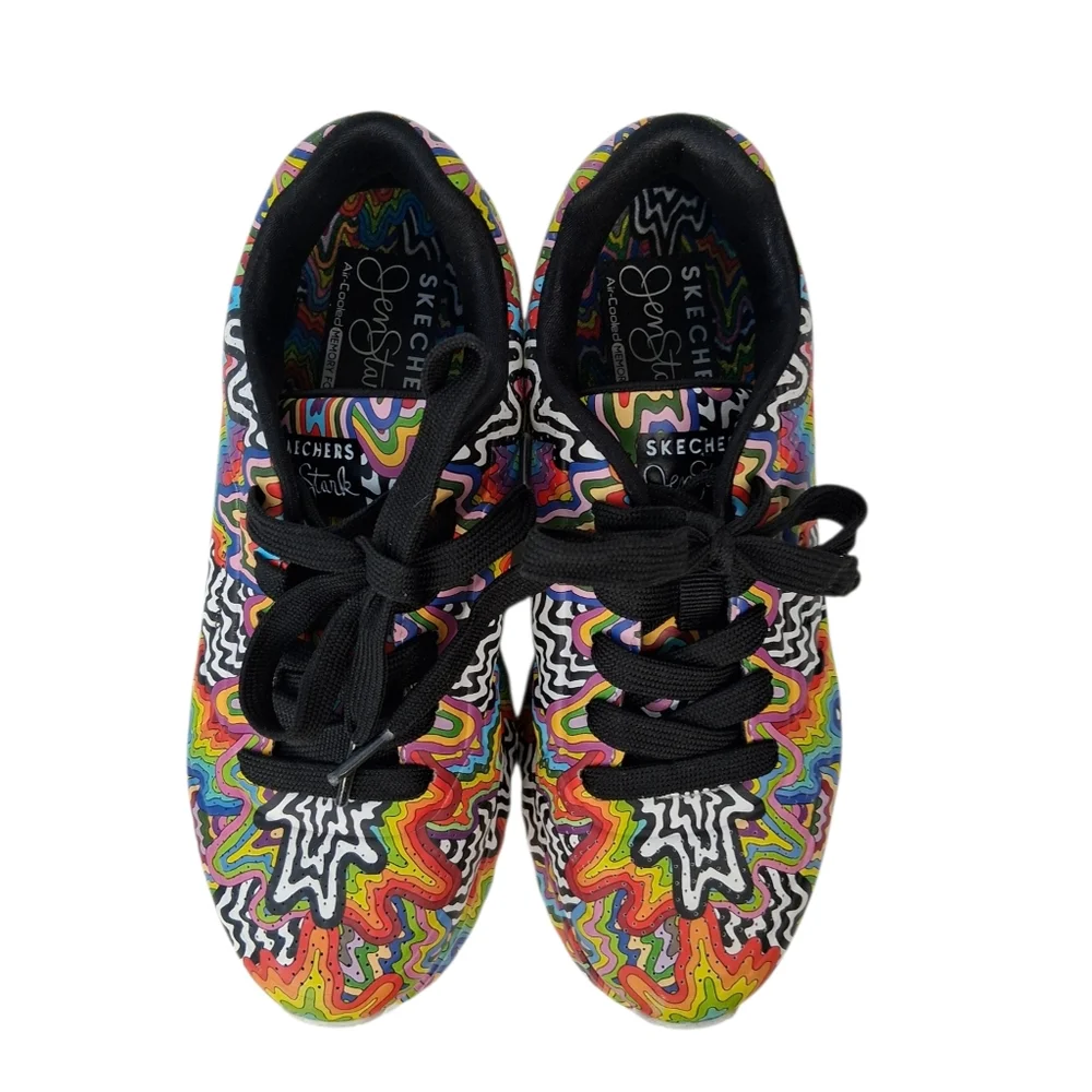 Skechers Jen Stark Girls Multicolor Drip Sneakers Size 1.5 - Picture 1 of 7